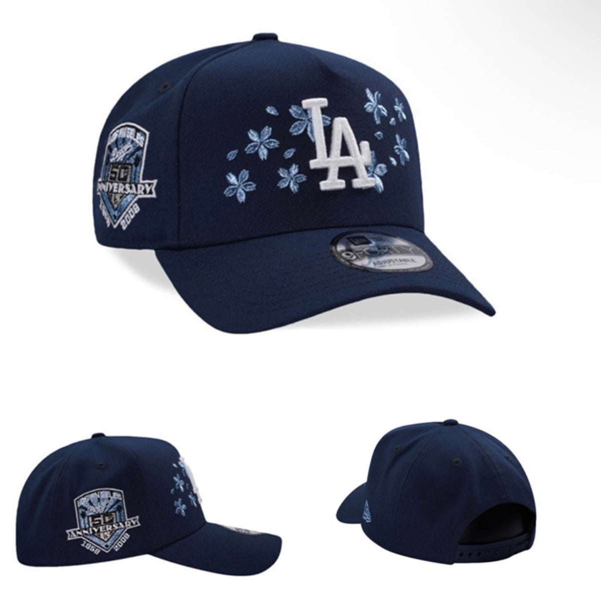 NEW ERA LOS ANGELES
DODGERS 50TH ANNIVERSARY OCEAN BLUE PRIME EDITION 9FORTY A FRAME SNAPBACK