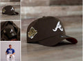 NEW ERA 9FORTY A-FRAME MLB ATLANTA BRAVES WORLD SERIES 1995 WALNUT / SCARLET UV CAP