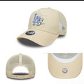 LA DODGERS WOMENS MLB FLORAL LIGHT BEIGE 9FORTY A-FRAME TRUCKER ADJUSTABLE CAP