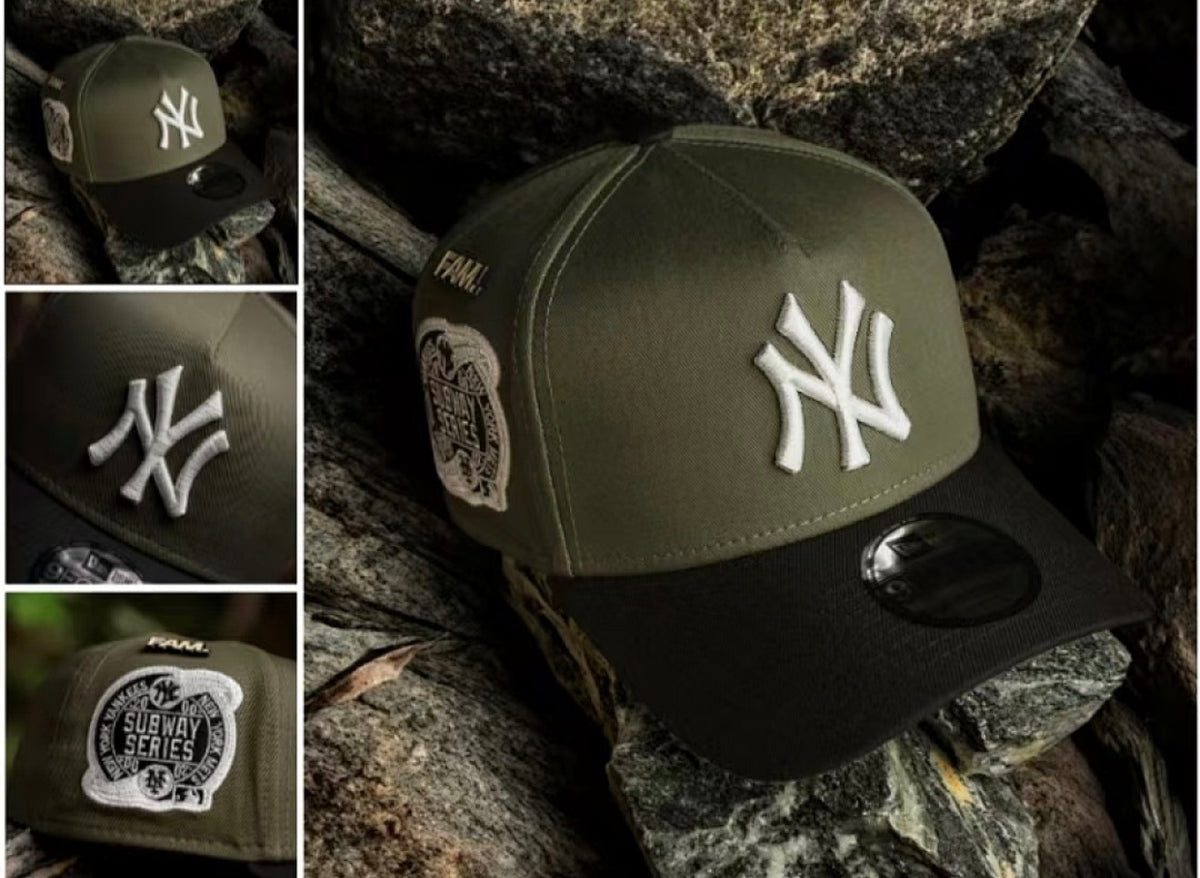 NEW YORK YANKEES MLB OLIVE GRAY UV / NEW ERA 9FORTY A-FRAME
