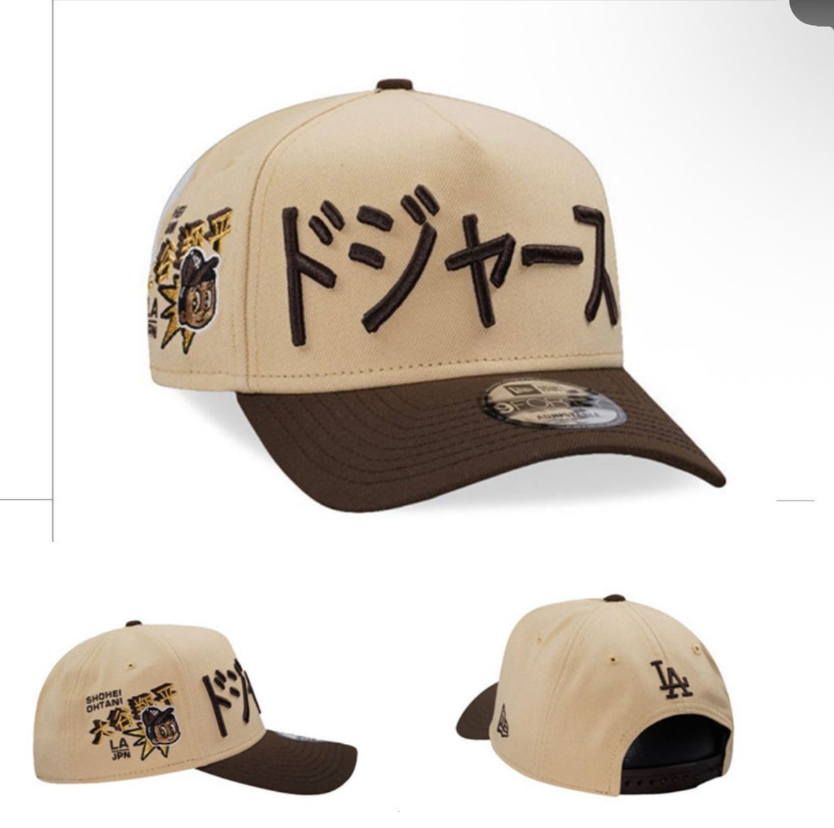 New Era Los Angeles Dodgers Ohtani Vegas Gold Two Tone Edition 9Forty A-Frame Snapback.