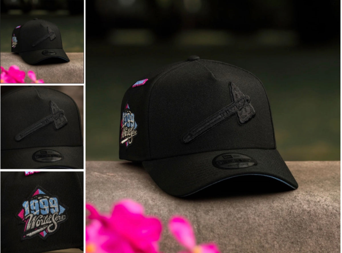 ATLANTA BRAVES MLB BLACK SKY BLUE UV / NEW ERA 9FORTY A-FRAME