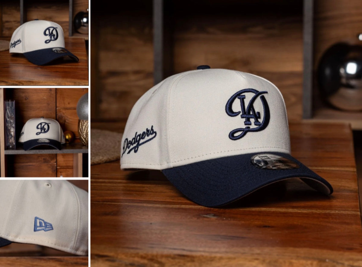 NEW ERA 9FORTY A-FRAME MLB LOS ANGELES DODGERS SCRIPT TWO TONE / GREY UV SNAPBACK CAP