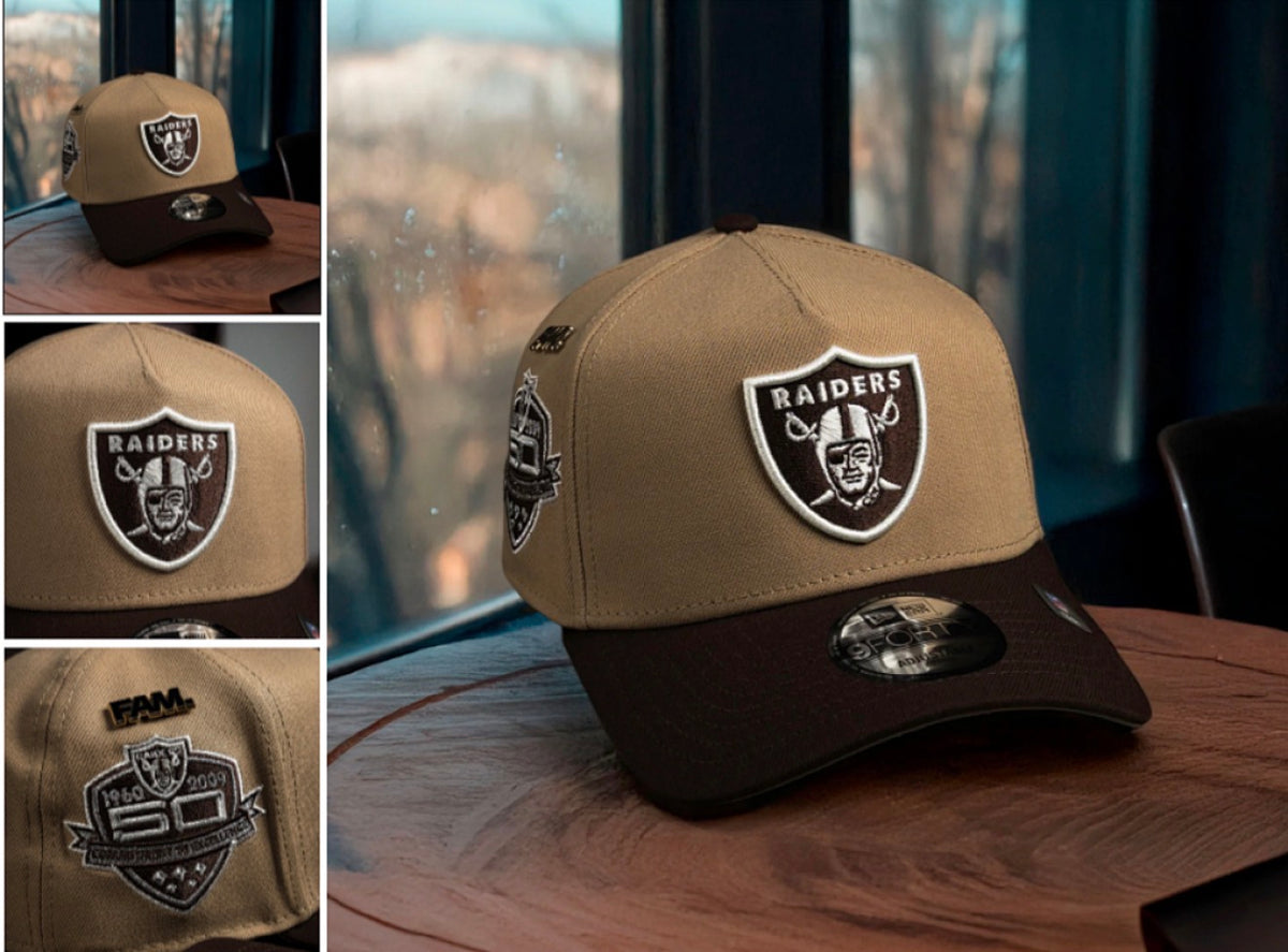 LAS VEGAS RAIDERS NFL CAMEL GREY UV / NEW ERA 9FORTY A-FRAME