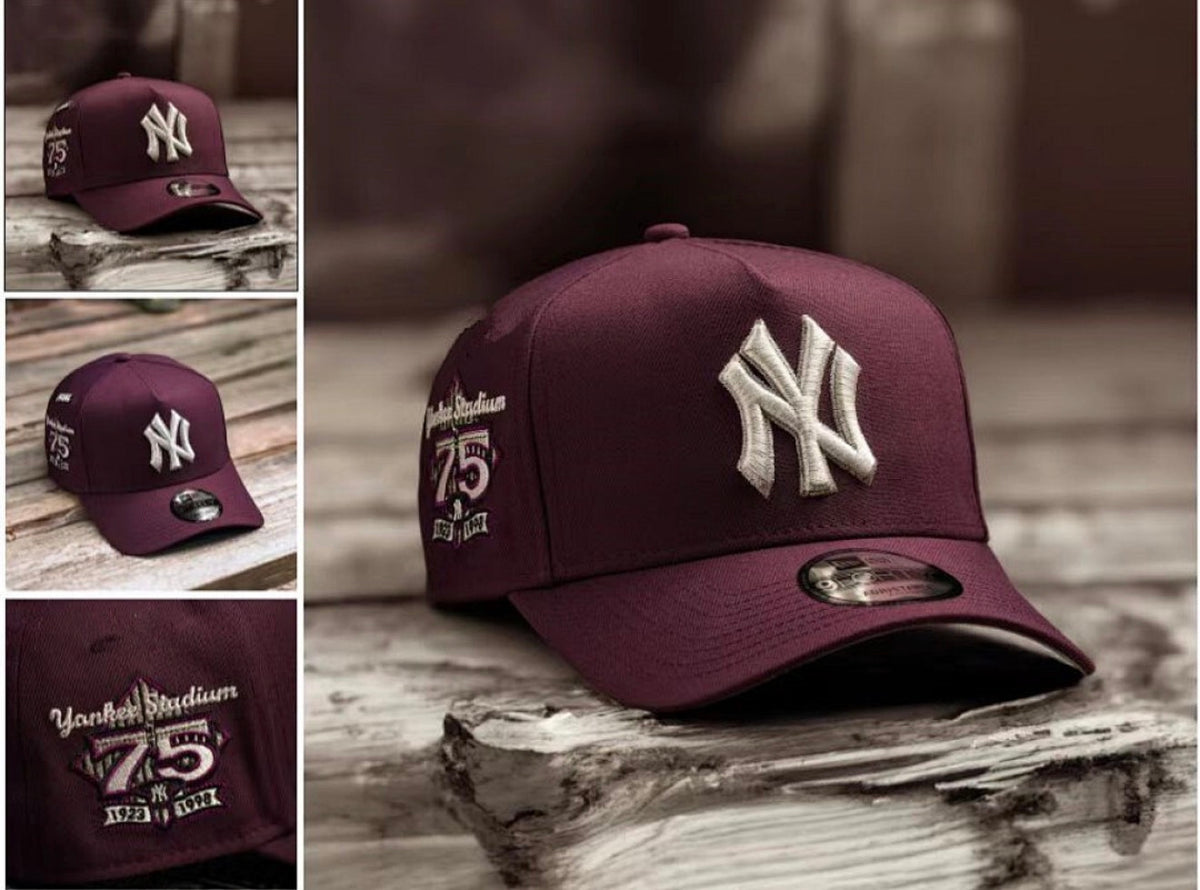 NEW YORK YANKEES MLB PLUM CROWN GRAY UV / NEW ERA 9FORTY A-FRAME ADJUSTABLE
