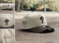 PHILADELPHIA PHILLIES MLB CAMEL BURNT WOOD TWO TONE GREY UV / NEW ERA 9FORTY A-FRAME