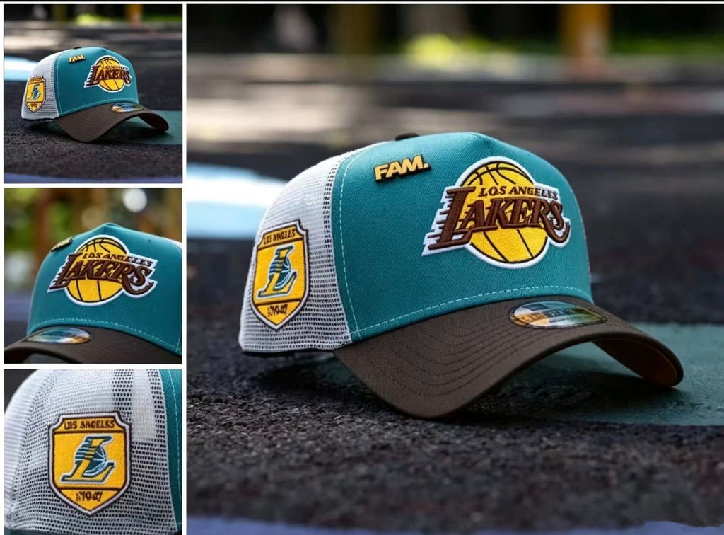 NEW ERA 9FORTY A-FRAME NBA LOS ANGELES LAKERS
CHROME PINE GREEN