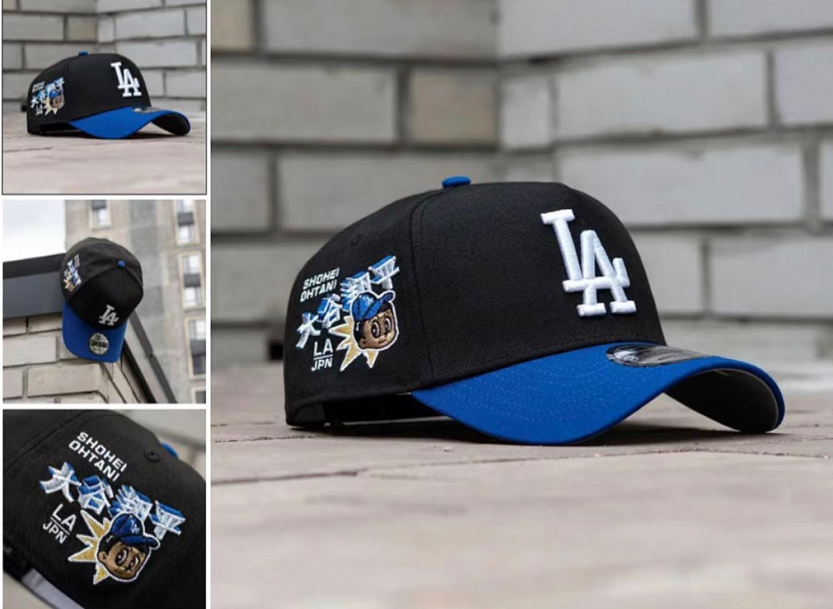 NEW ERA 9FORTY A-FRAME MLB SHOHEI OHTANI LOS ANGELES DODGERS BLACK / GRAY UV SNAPBACK