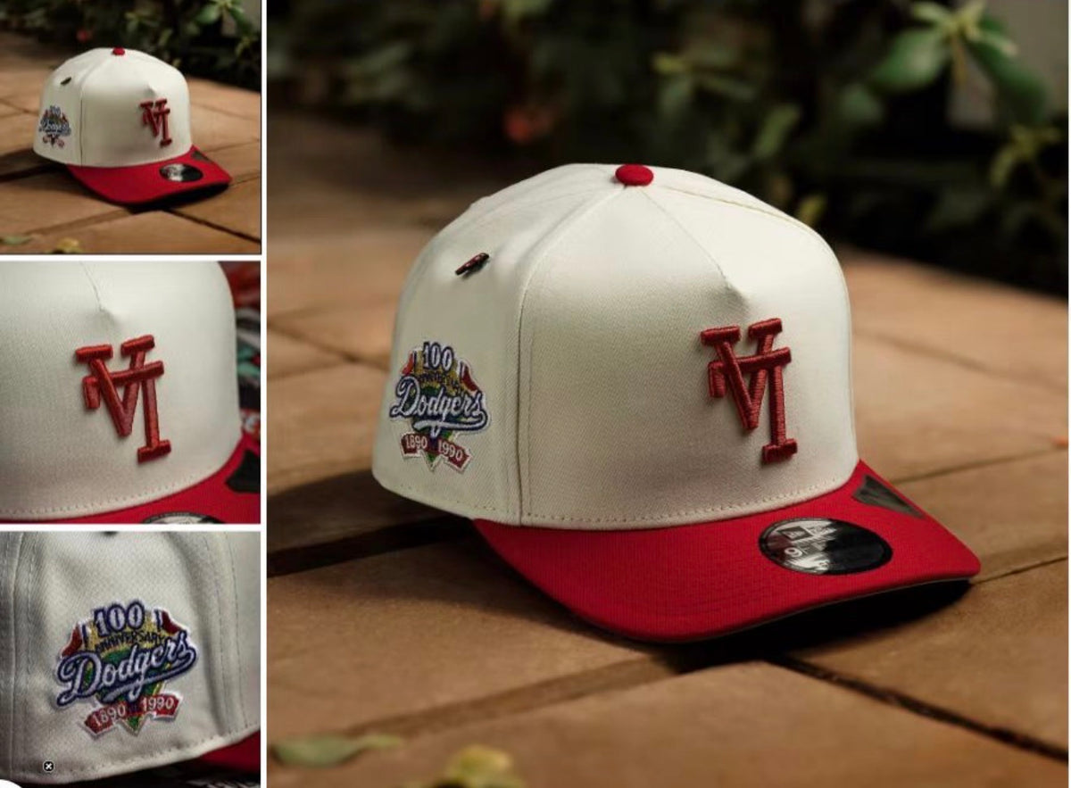 LOS ANGELES DODGERS MLB CHROME WHITE SCARLET TWO TONE GREY UV / NEW ERA 9FIFTY A-FRAME